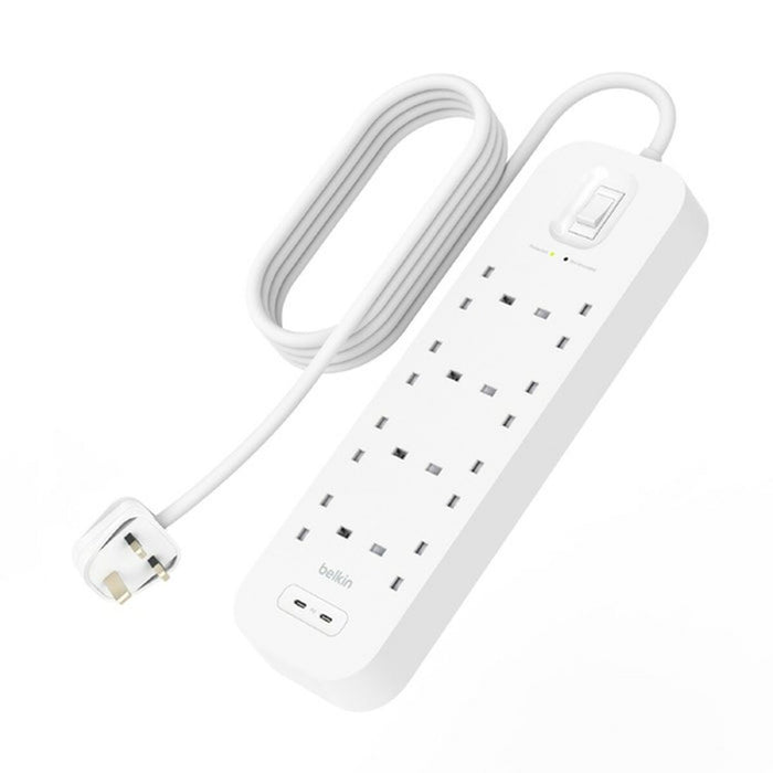 Placă de circuit Prize 8 Puncte de Conectare cu Întrerupător Belkin SRB004VF2M (2 m)