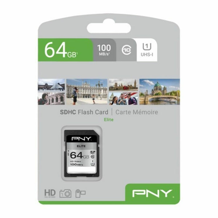 Card de Memorie Micro SD cu Adaptor PNY P-SDUX64U185GW-GE 64 GB