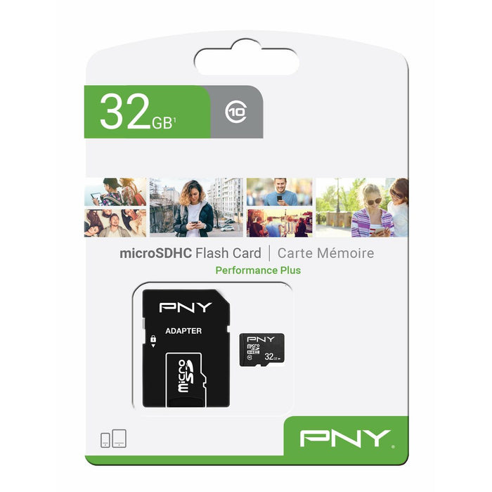 Card de Memorie Micro SD cu Adaptor PNY Performance Plus 32 GB