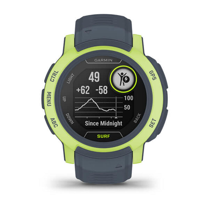 Smartwatch GARMIN Instinct 2 Surf Edition Lămâie verde 0,9" Gri Verde, gris