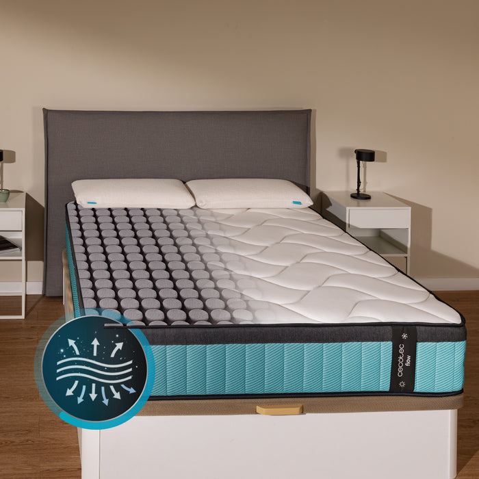 Saltea Cecotec Flow 7900 Hybrid 150X200, 150 × 200 cm, înălțime 30 cm, arcuri împachetate