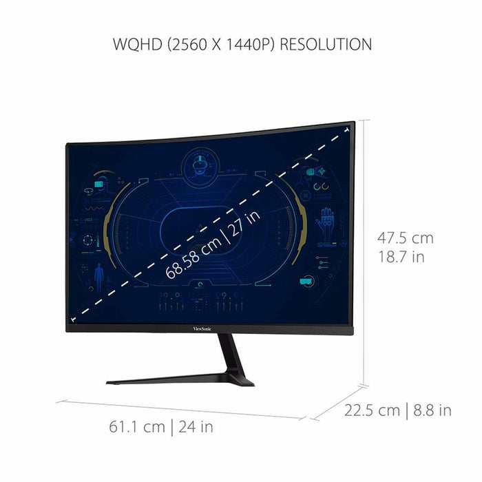 Monitor ViewSonic VX2718-2KPC-MHD 27" LED Curbă 165 Hz VA Flicker free