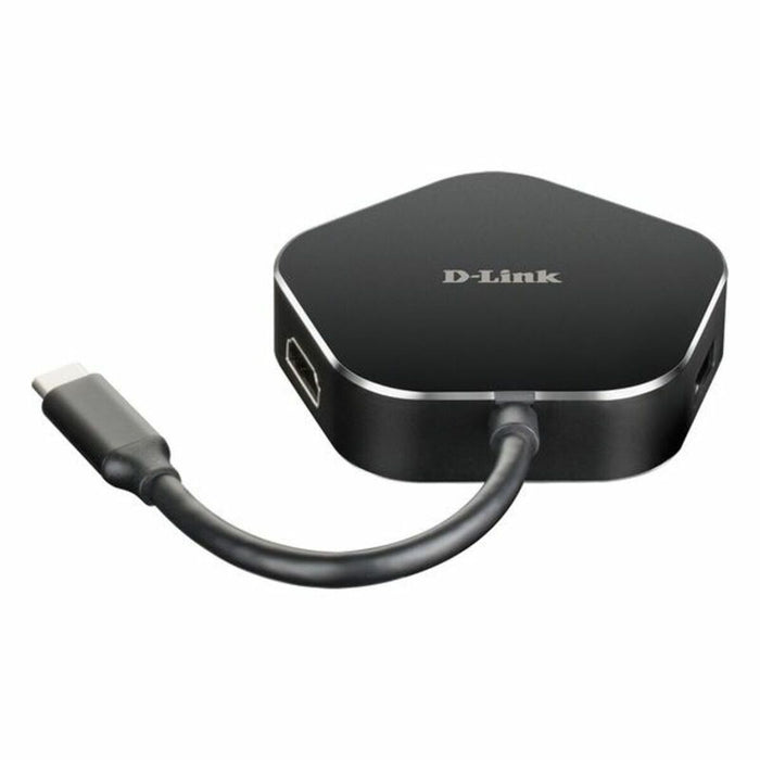 Hub USB 3 Porturi D-Link DUB-M420 Negru/Gri Negru/Argintiu 60 W