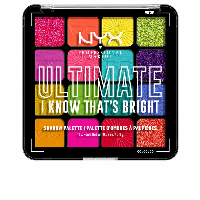 Paletă de Fard de Ochi NYX Ultimate #I know that's bright 16 x 0,83 g