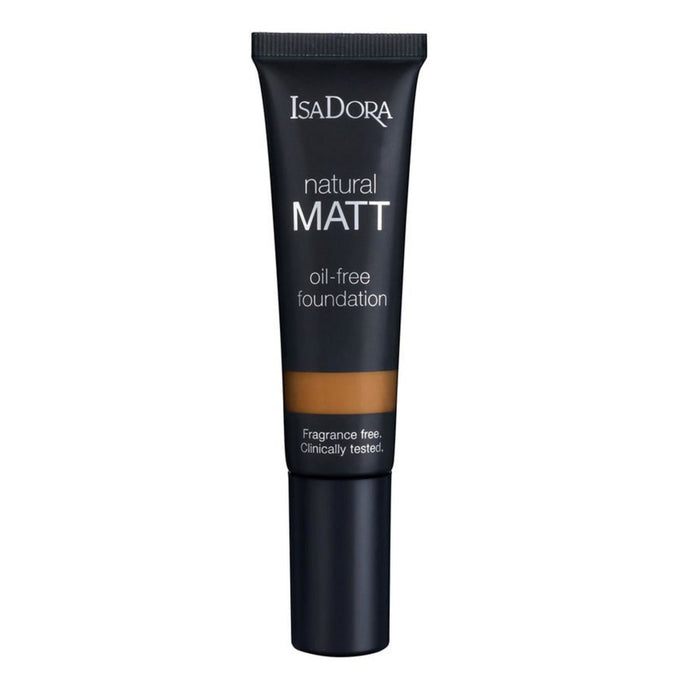Fond de ten lichid IsaDora Natural Matt, fără ulei, mat, nuanța 25 Mocha, 35 ml