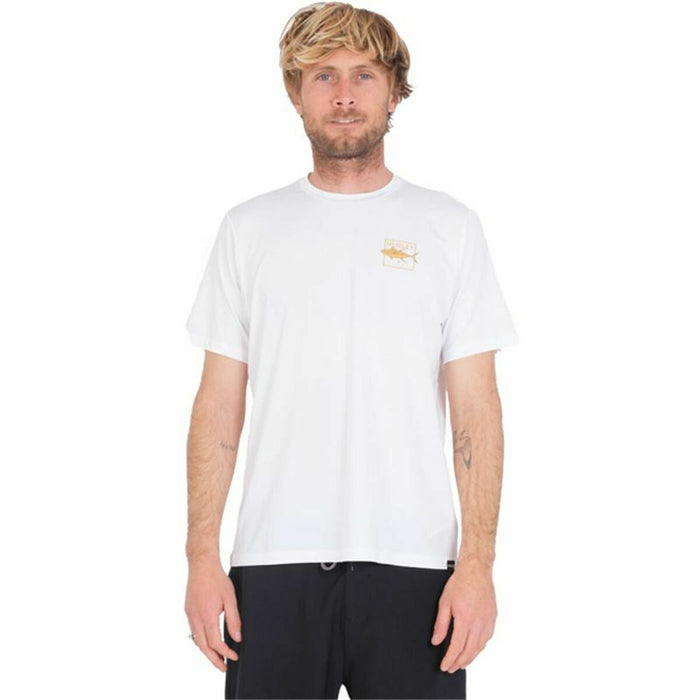 Tricou cu Mânecă Scurtă Bărbați Hurley Toro Hybrid UPF Alb