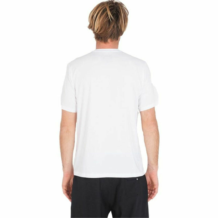 Tricou cu Mânecă Scurtă Bărbați Hurley Toro Hybrid UPF Alb