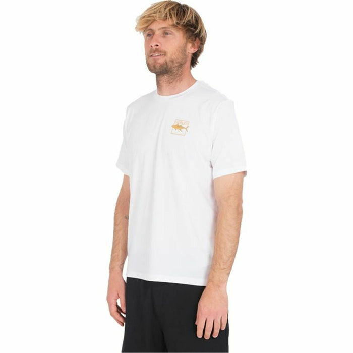 Tricou cu Mânecă Scurtă Bărbați Hurley Toro Hybrid UPF Alb