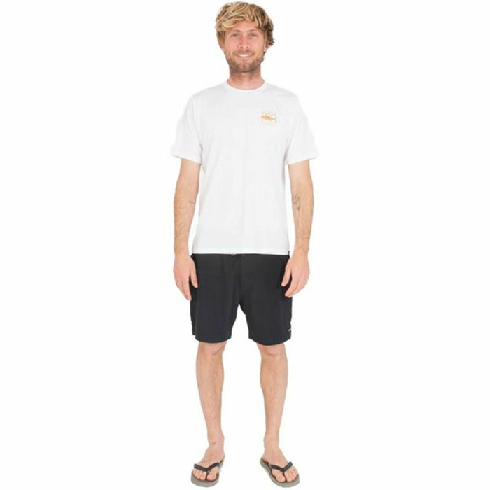 Tricou cu Mânecă Scurtă Bărbați Hurley Toro Hybrid UPF Alb
