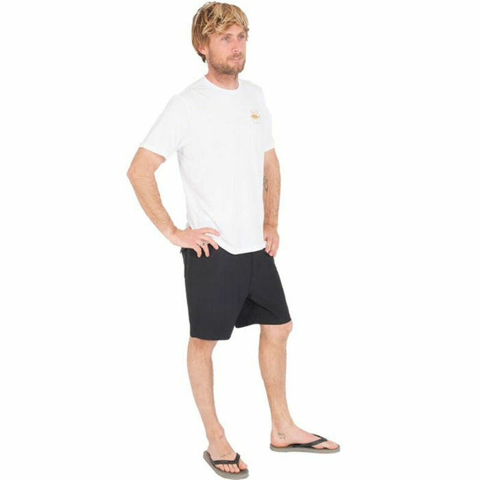 Tricou cu Mânecă Scurtă Bărbați Hurley Toro Hybrid UPF Alb
