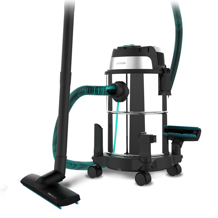 Aspirator umed-uscat Cecotec Conga Rockstar Wet & Dry Steel, 16 l, 1200 W, rezervor metalic