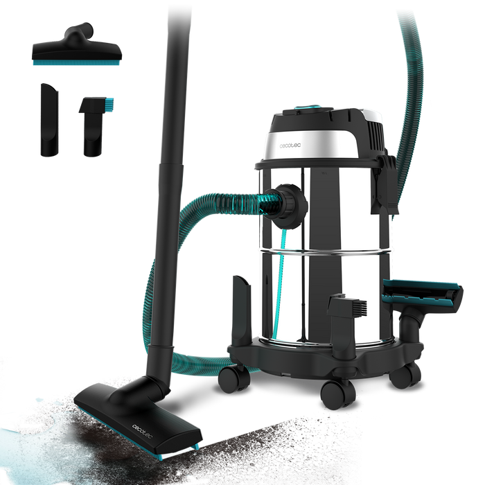 Aspirator umed-uscat Cecotec Conga Rockstar Wet & Dry Steel, 16 l, 1200 W, rezervor metalic