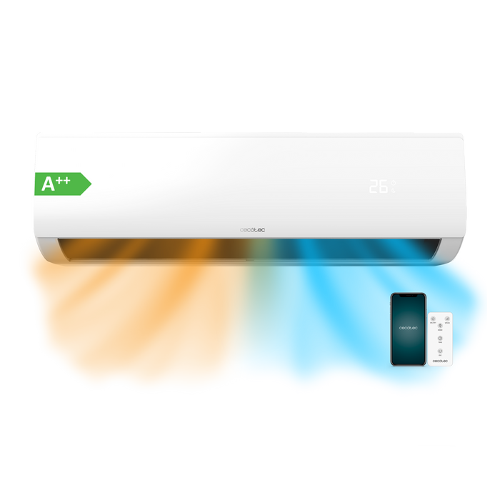 Aer condiționat split Cecotec AirClima 12000 Smartfresh Connected, 12.000 BTU, 3400 W, clasa A++, alb
