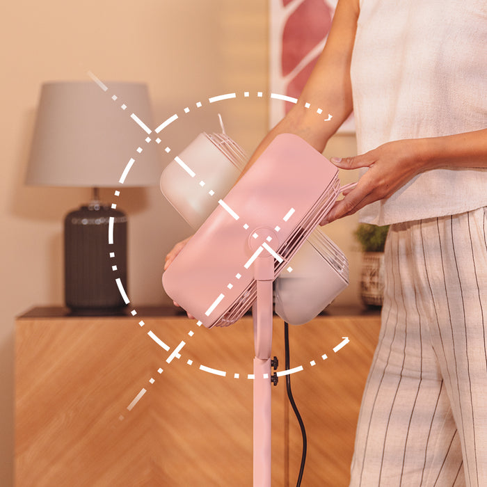 Ventilator cu picior Cecotec EnergySilence 250 ClassicStyle Pink, 25 W, 2 trepte, 26 cm, roz