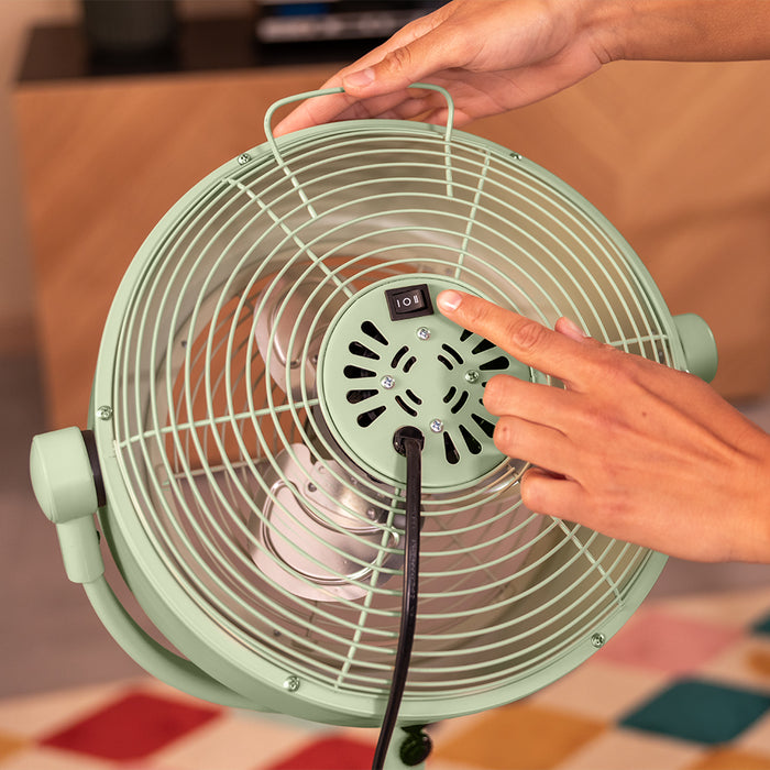 Ventilator cu picior Cecotec EnergySilence 250 ClassicStyle Green, 25 W, 26 cm, 2 viteze, verde