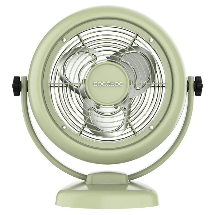 Ventilator de birou retro Cecotec EnergySilence 800 RetroDesk Green, 20 W, 20 cm, 2 trepte, verde