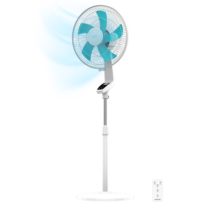 Ventilator cu picior Cecotec EnergySilence 620 Flow Control, 50 W, 3 viteze, diametru 16 inchi, alb