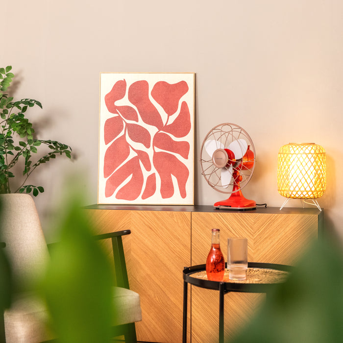 Ventilator de birou retro Cecotec EnergySilence 1090 RetroDesk Design, 40 W, 3 trepte, roșu