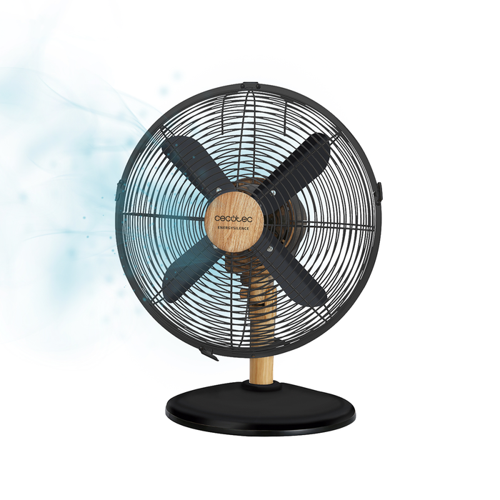 Ventilator de birou Cecotec EnergySilence 600 WoodDesk, 40 W, diametru 30 cm, 3 trepte, gri