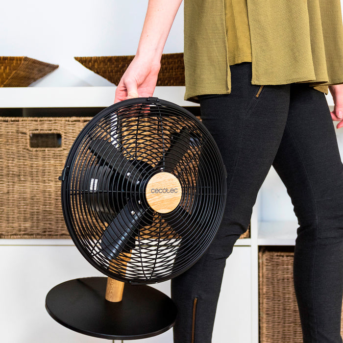 Ventilator de birou Cecotec EnergySilence 600 WoodDesk, 40 W, diametru 30 cm, 3 trepte, gri