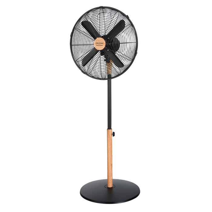 Ventilator cu picior Cecotec EnergySilence 600 Woodstyle, 50 W, 3 trepte, diametru 40 cm, finisaj lemn