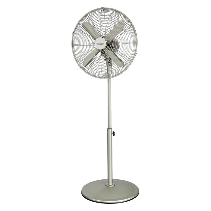 Ventilator cu picior Cecotec EnergySilence 610 Steelstyle, 50 W, 40 cm, 3 trepte, inox