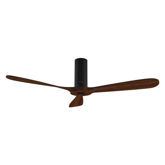 Ventilator de tavan fără iluminare Cecotec EnergySilence 5400 Classic Black&DarkWood, 40 W, diametru 132 cm, 6 trepte