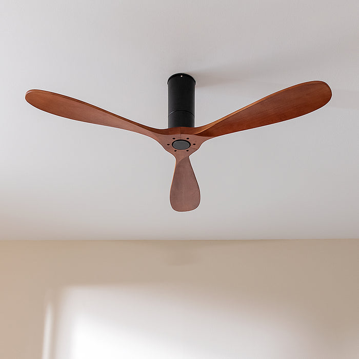 Ventilator de tavan fără iluminare Cecotec EnergySilence 5400 Classic Black&DarkWood, 40 W, diametru 132 cm, 6 trepte