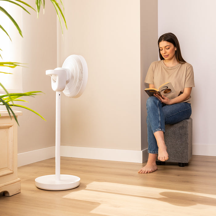 Ventilator cu baterie Cecotec EnergySilence 2600 Sunflower Portable, 22 W, 33 cm, 12 trepte, alb