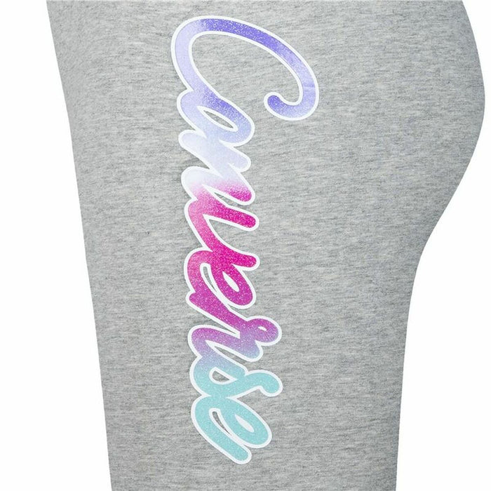 Colanți Sport pentru Copii Script Glitter High Converse Rise Biker Gri deschis