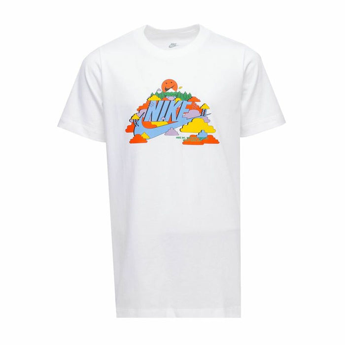 Tricou cu Mânecă Scurtă pentru Copii Nike Happy Cloud Alb