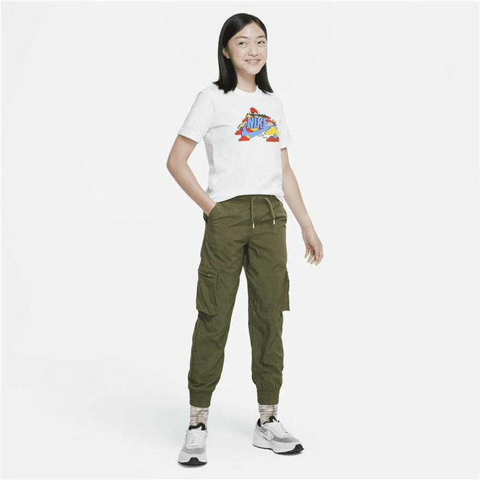 Tricou cu Mânecă Scurtă pentru Copii Nike Happy Cloud Alb