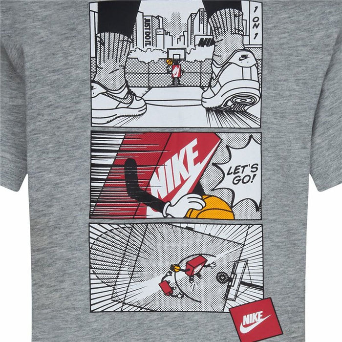 Tricou cu Mânecă Scurtă pentru Copii Nike Icons Of Play Gri