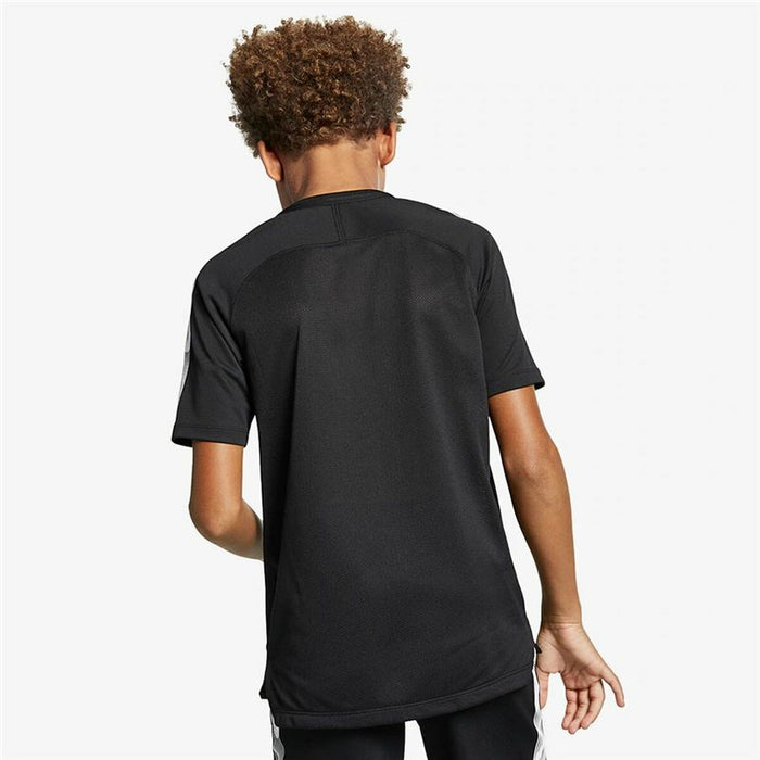 Tricou cu Mânecă Scurtă pentru Copii Nike Breathe Dri-FIT Squad Negru