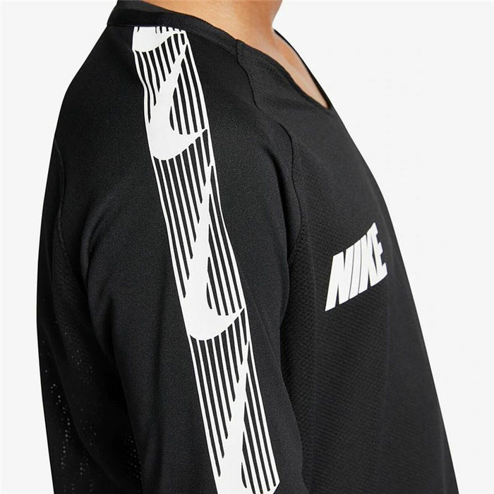 Tricou cu Mânecă Scurtă pentru Copii Nike Breathe Dri-FIT Squad Negru