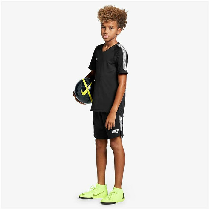 Tricou cu Mânecă Scurtă pentru Copii Nike Breathe Dri-FIT Squad Negru