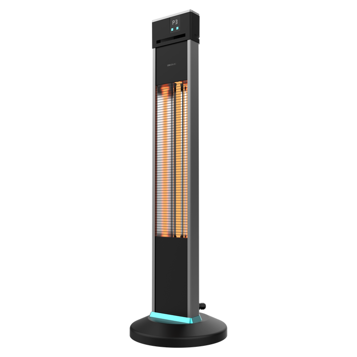 Încălzitor de exterior tip turn Cecotec ReadyWarm 2000 Power Tower, 2000 W, 3 trepte, negru