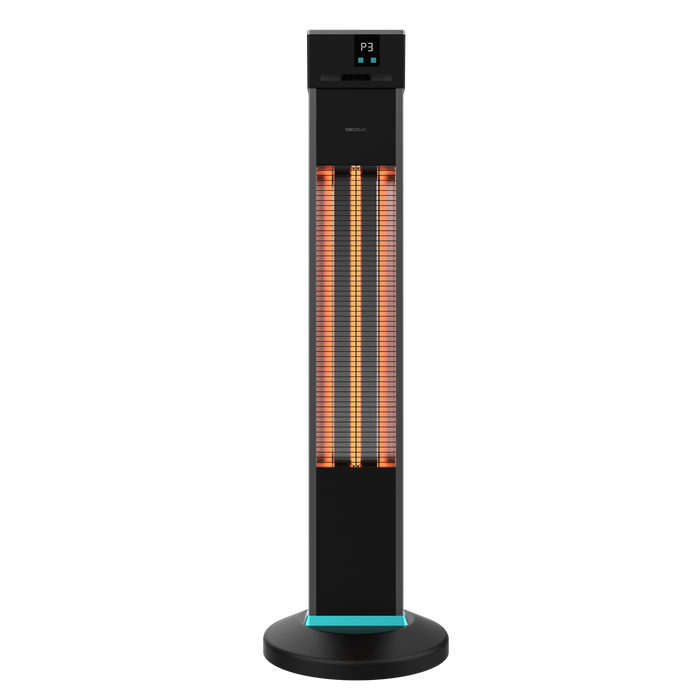 Încălzitor de exterior tip turn Cecotec ReadyWarm 2000 Power Tower, 2000 W, 3 trepte, negru