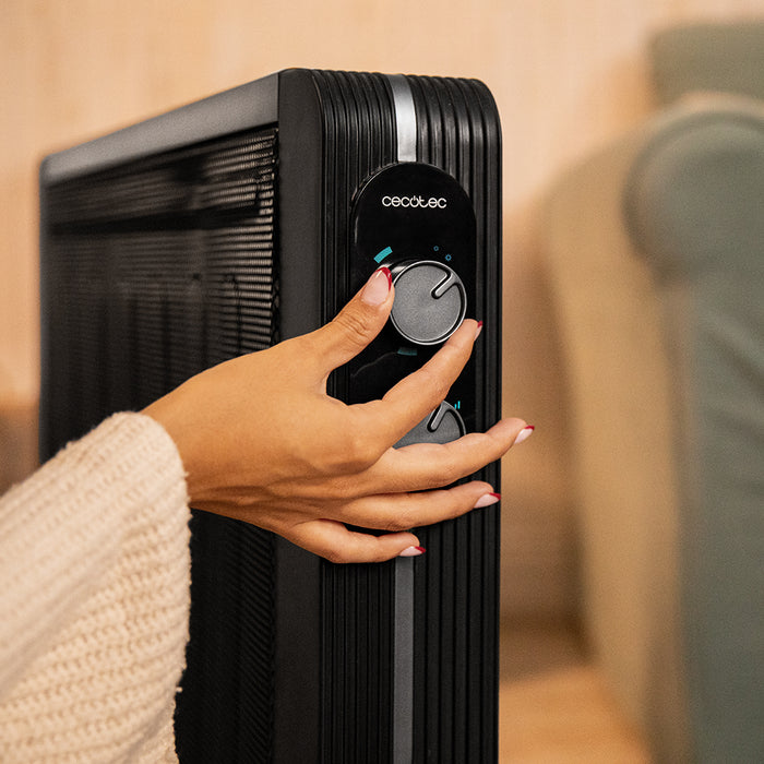 Radiator cu panou de mică Cecotec Ready Warm 2000 Now, 2000 W, 2 trepte, 29 × 62 × 74,5 cm, negru