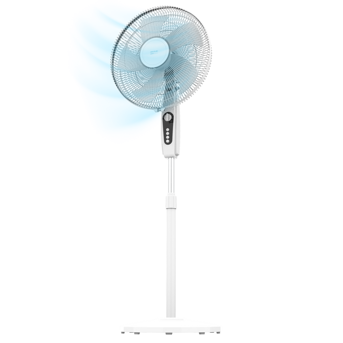 Ventilator cu picior Cecotec EnergySilence 515 MaxFlow White, 45 W, 3 trepte, 16", alb