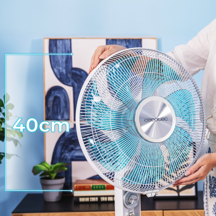 Ventilator cu picior Cecotec EnergySilence 610 Max Flow, 70 W, 4 trepte, 16 inch, alb