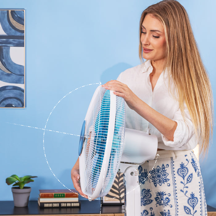 Ventilator cu picior Cecotec EnergySilence 610 Max Flow, 70 W, 4 trepte, 16 inch, alb