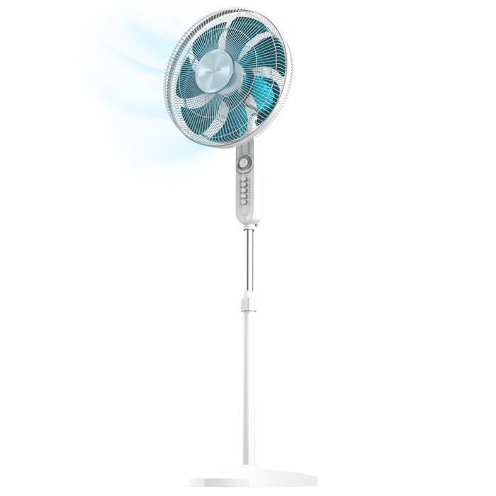 Ventilator cu picior Cecotec EnergySilence 610 Max Flow, 70 W, 4 trepte, 16 inch, alb