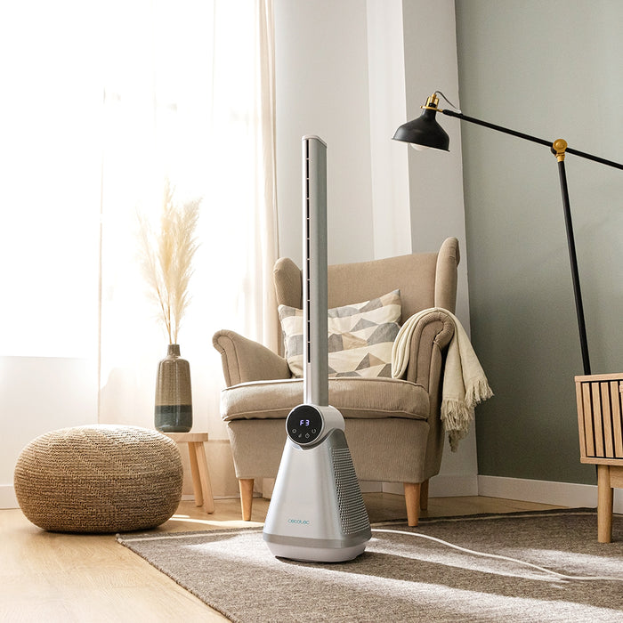 Ventilator turn fără palete Cecotec EnergySilence 9890 Skyline Bladeless, 50 W, 101 × 23 × 23 cm, gri