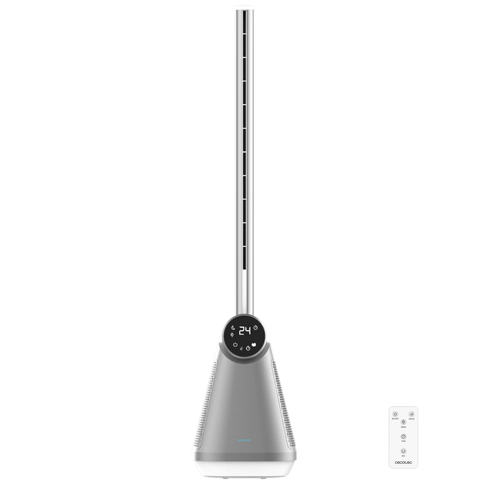 Ventilator turn fără palete Cecotec EnergySilence 9890 Skyline Bladeless, 50 W, 101 × 23 × 23 cm, gri