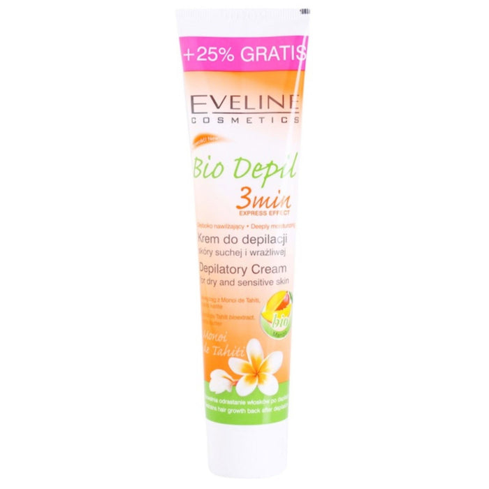 Cremă de epilat Eveline Cosmetics Bio Depil, pentru piele sensibilă, Mango, 125 ml