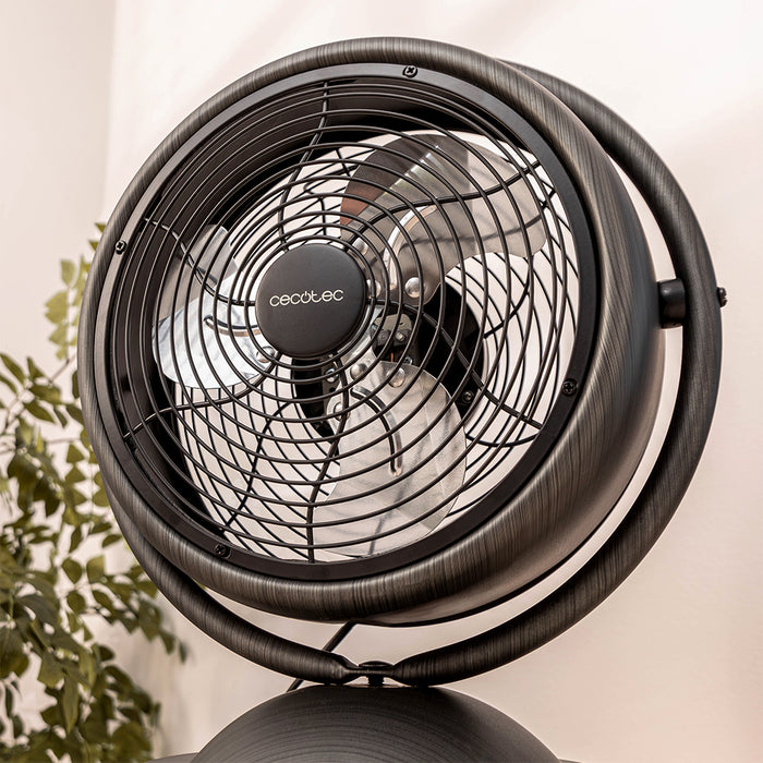 Ventilator de birou Cecotec EnergySilence 1000 RetroDesk Wood, 20 W, 3 viteze, 32 × 22 × 40 cm, gri