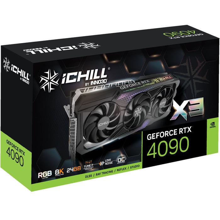 Placă Grafică INNO3D GeForce RTX 4090 ICHILL X3 NVIDIA GeForce RTX 4090 GDDR6X 24 GB