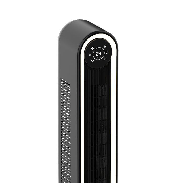 Ventilator tip turn Cecotec EnergySilence 9090 Skyline Smart Light, 60 W, 107 cm, 6 trepte, negru
