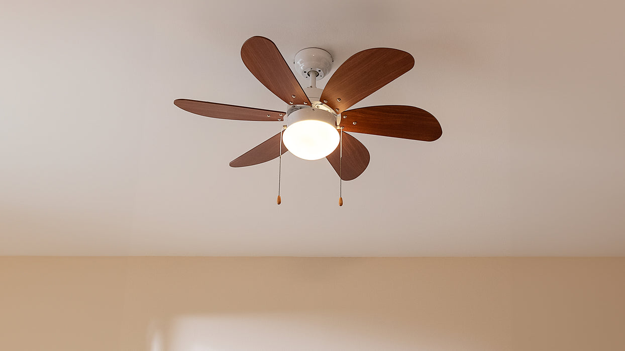 Ventilator de tavan Cecotec EnergySilence Aero 365 White&Wood, 50 W, diametru 92 cm, 3 trepte
